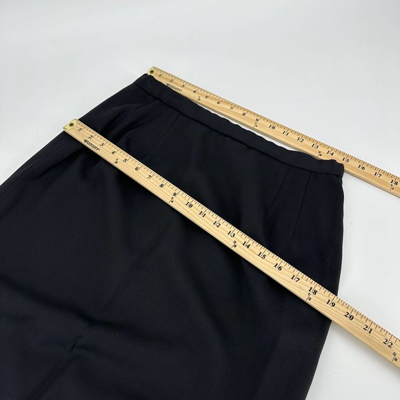 Vintage Pendleton skirt women's size 12 black midi fully lined zipper back wool - Picture 6 of 7